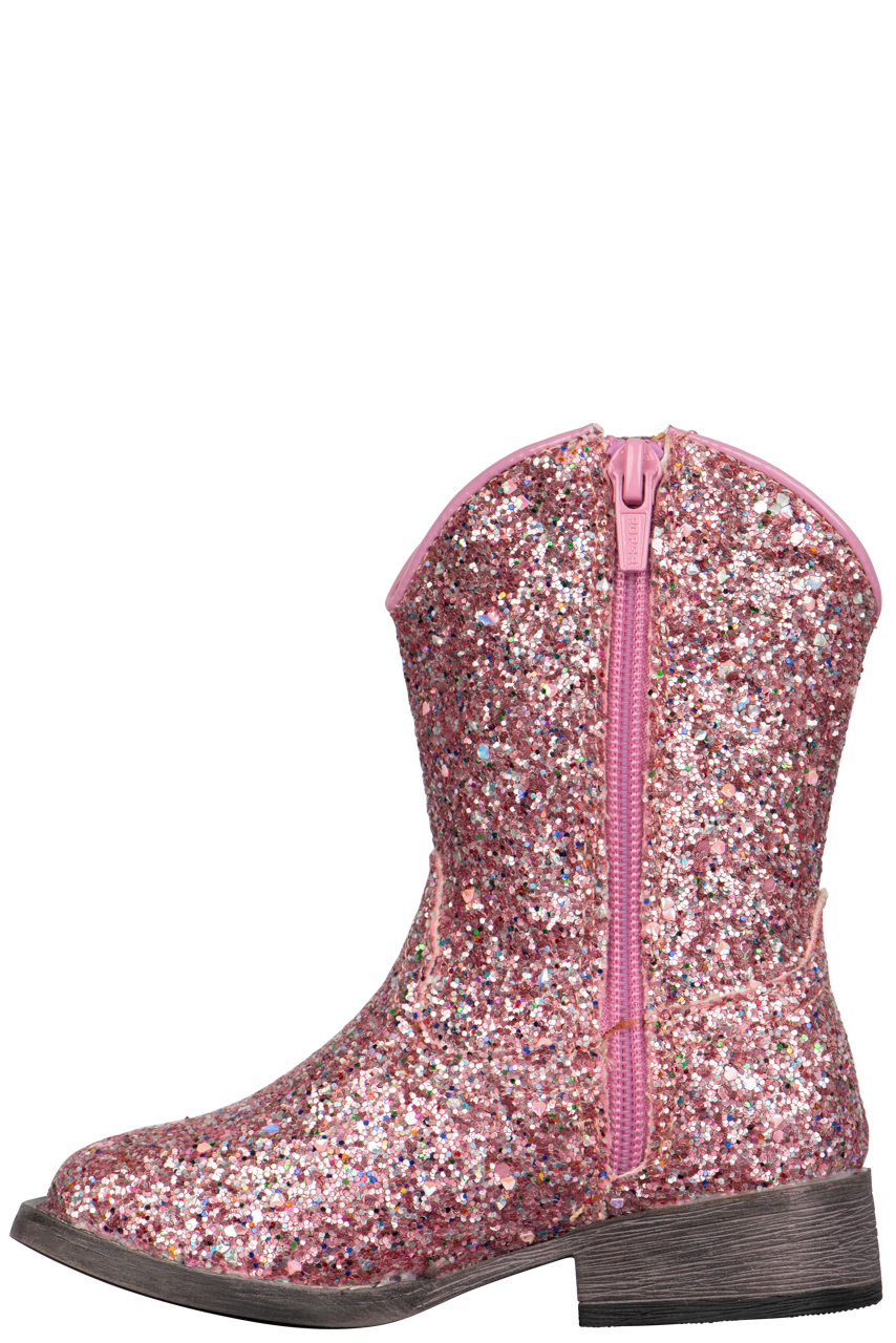 Roper Pink Glitter Galore Toddler Boots