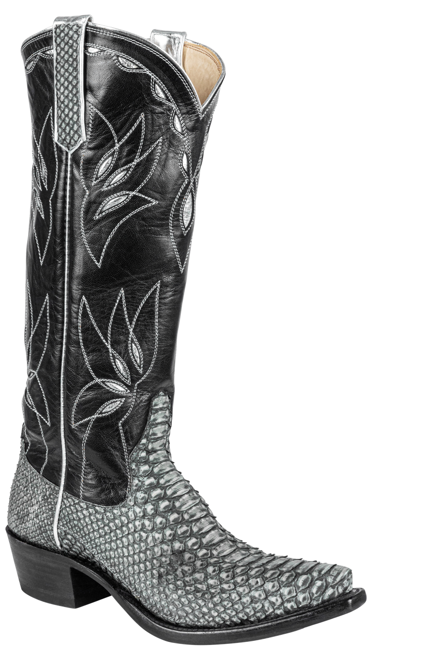 Rios of Mercedes Gray Python Cowgirl Boots
