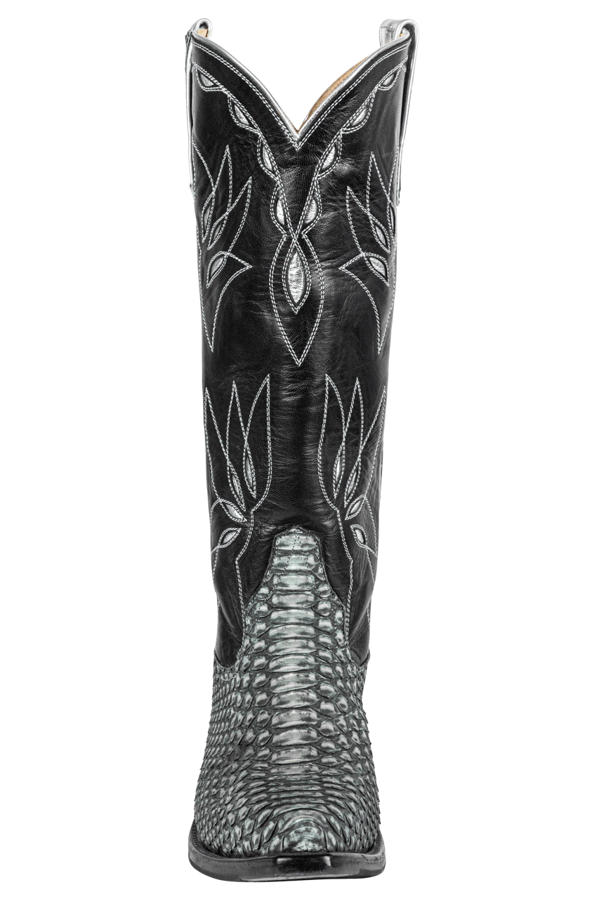 Rios of Mercedes Gray Python Cowgirl Boots