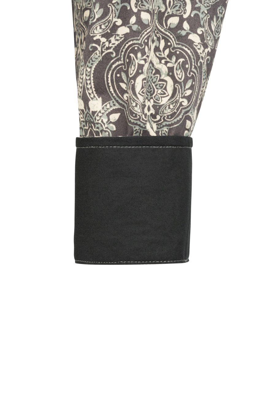 Stetson Men's Vintage Damask Snap Front Shirt - Gray