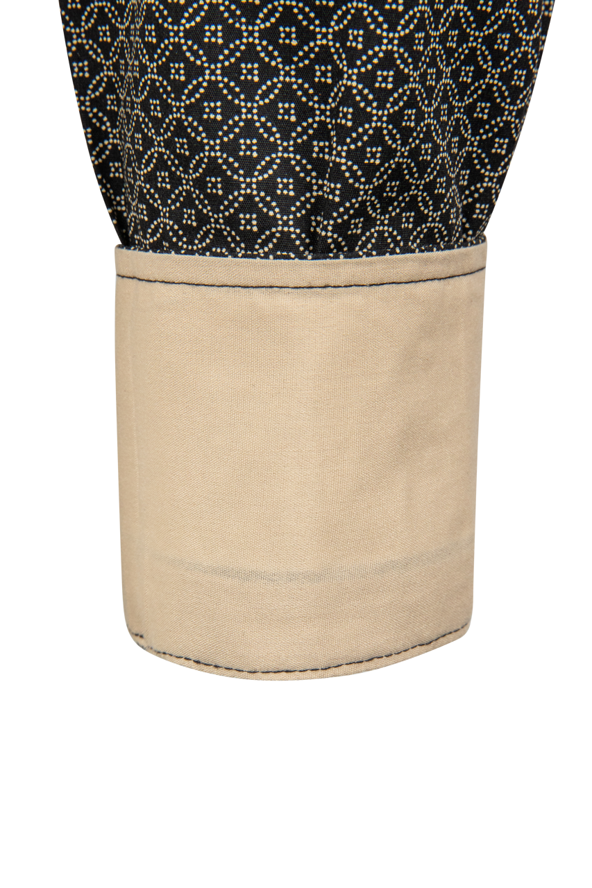 Stetson Men's Snap Front Shirt - Printed Black