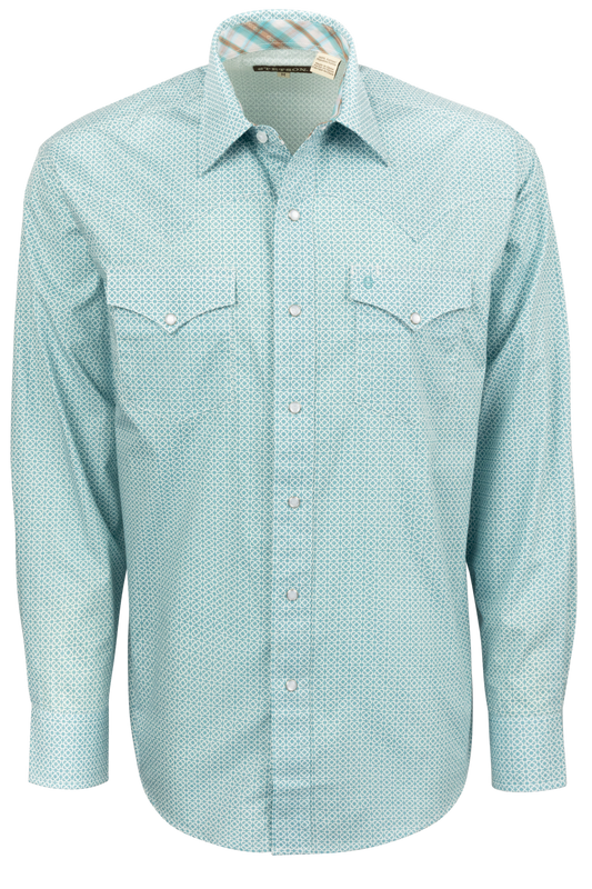 Stetson Men's Mosaic Snap Front Shirt - Blue