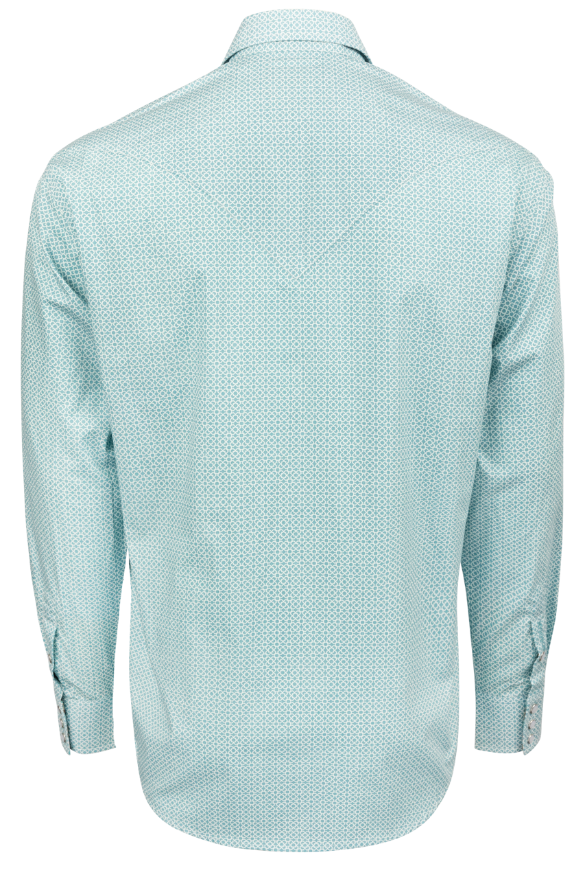 Stetson Men's Mosaic Snap Front Shirt - Blue