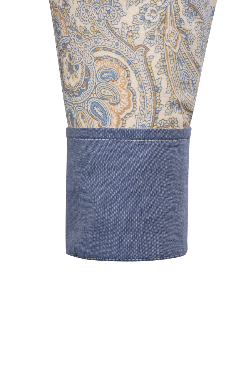 Stetson Men's Paisley Print Pearl Snap Shirt - Sand