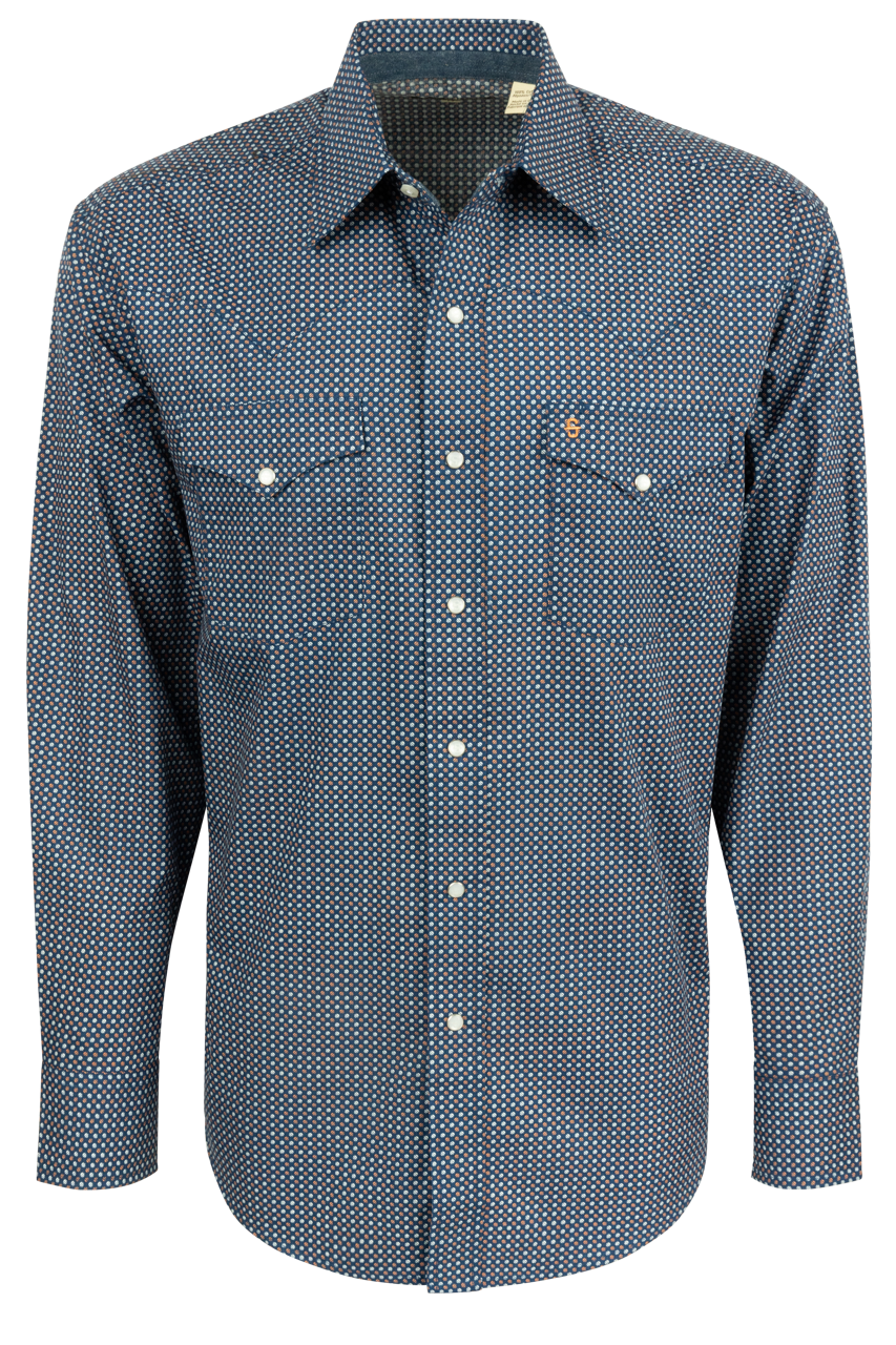 Stetson Men's Eclipse Snap Front Shirt - Blue