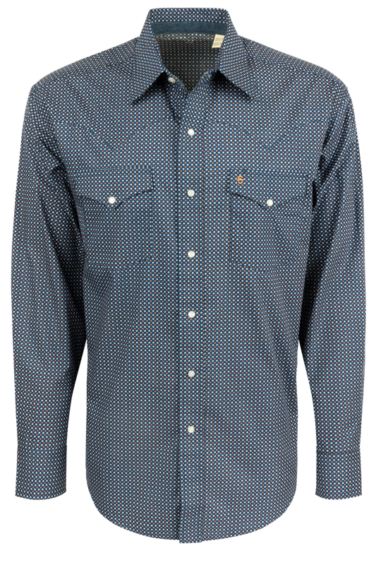 Stetson Men's Eclipse Snap Front Shirt - Blue