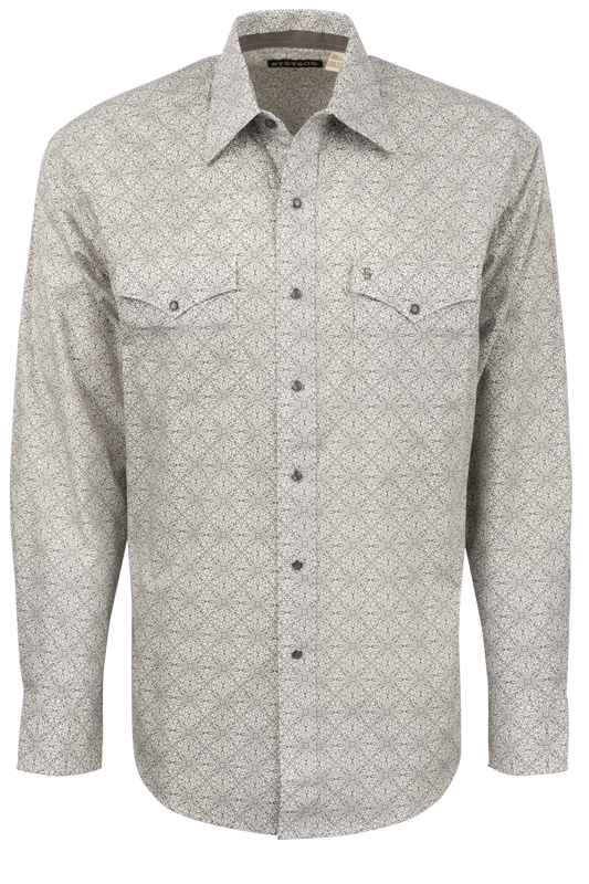 Stetson Men's Snap Front Shirt - Pewter