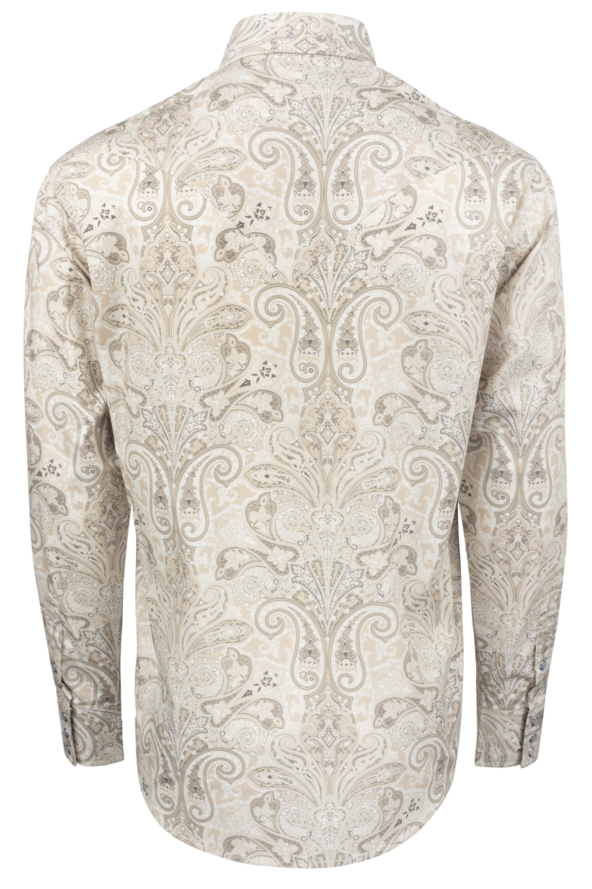 Stetson Men's Paisley Snap Front Shirt - Sand
