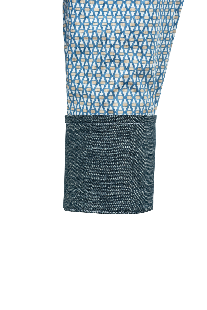 Stetson Men's Snap Front Shirt - Blue Diamond