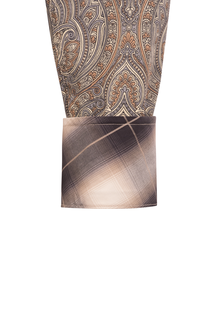 Stetson Men's Desert Medallion Pearl Snap Shirt - Brown