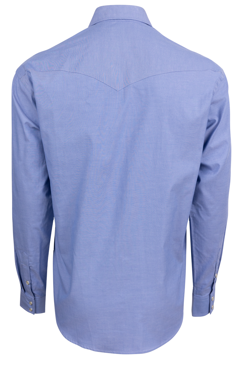 Stetson Men's Oxford Snap Front Shirt - Blue