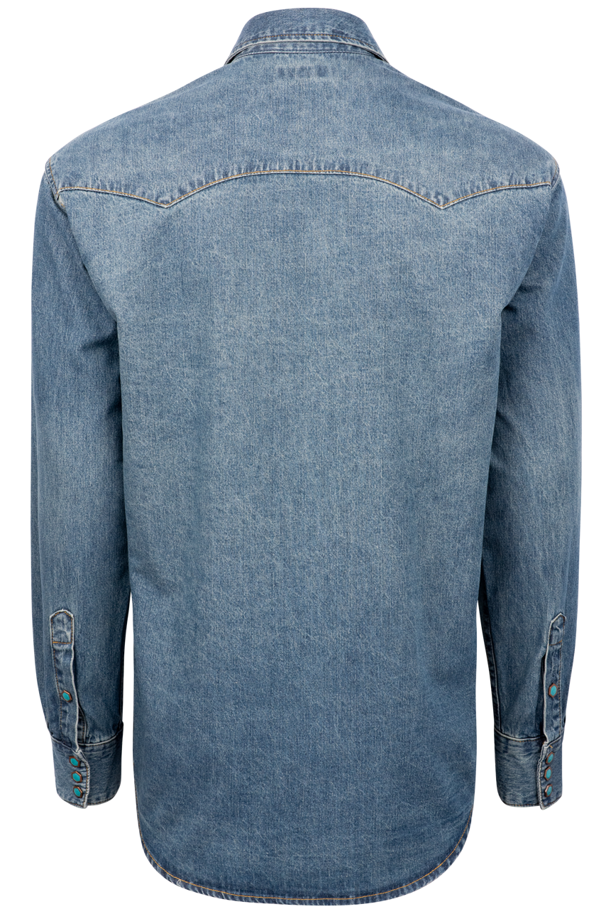 Stetson Men's Snap Front Shirt - Classic Denim