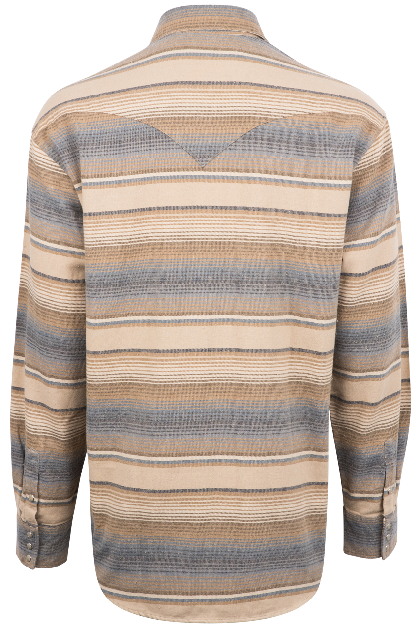 Stetson Men's Original Rugged Striped Snap Front Shirt - Tan