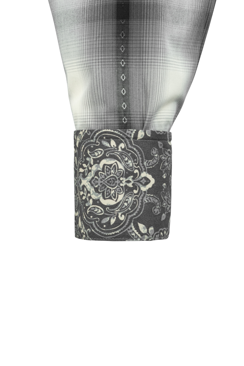 Stetson Men's Desert Ombre Snap Front Shirt - Gray