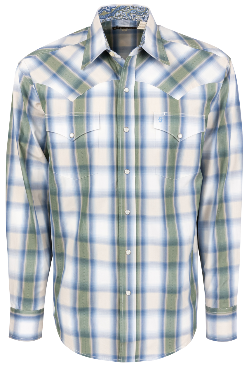 Stetson Men's Plaid Snap Front Shirt - Multi