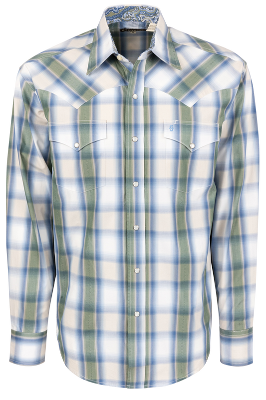 Stetson Men's Plaid Snap Front Shirt - Multi