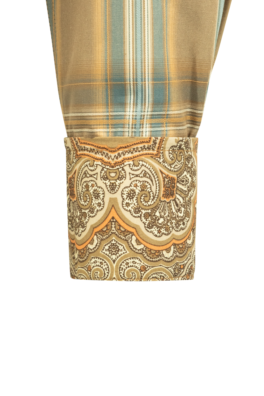 Stetson Men's Plaid Snap Front Shirt - Sand