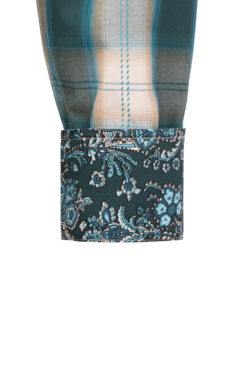 Stetson Men's Plaid Pearl Snap Shirt - Forest