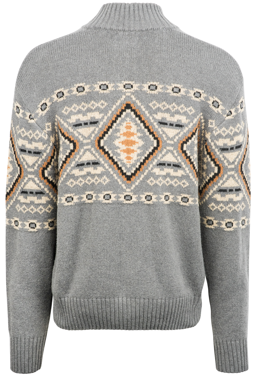 Stetson Men's Gray Aztec Cardigan