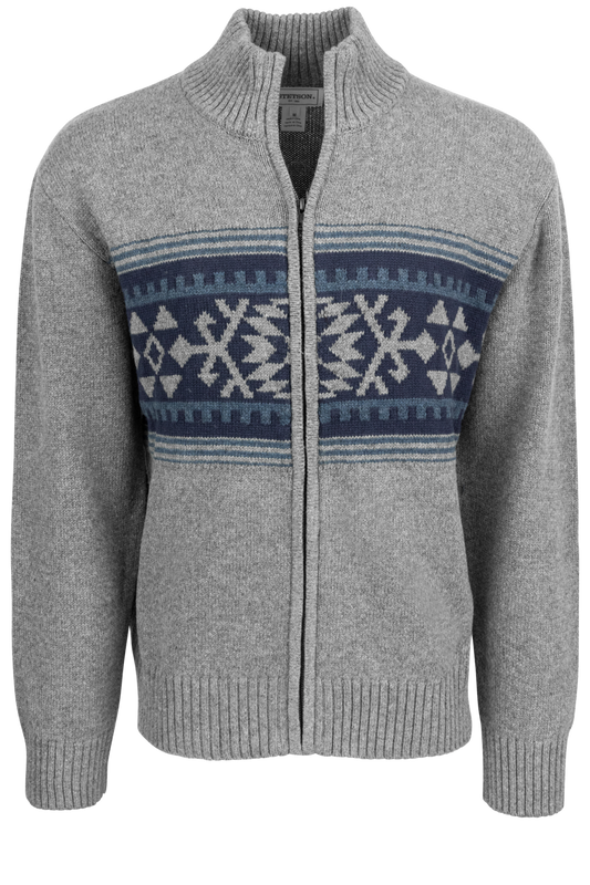 Stetson Men's Aztec Cardigan - Gray