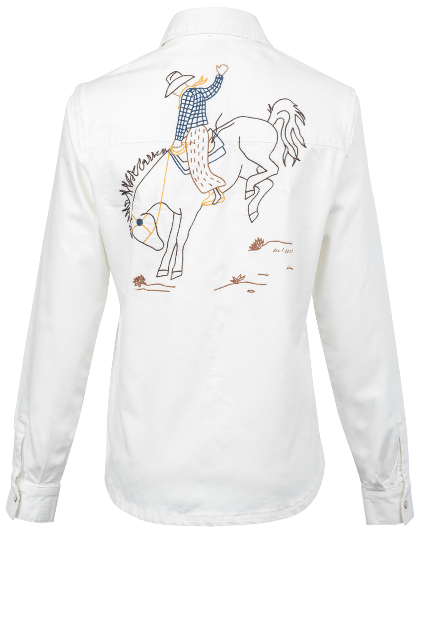 Stetson Women's White Denim Shirt