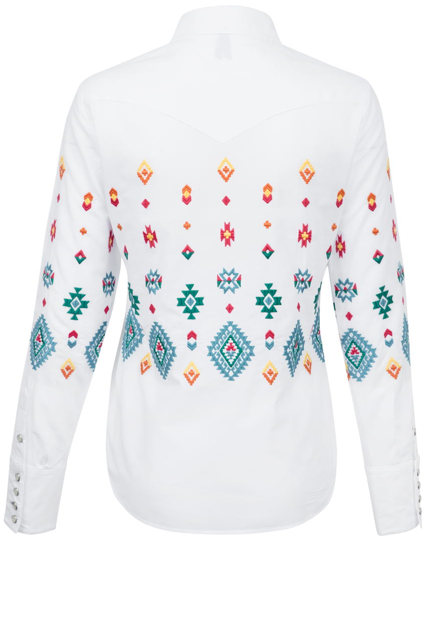 Stetson Women's Bright Schiffli Cotton Western Blouse