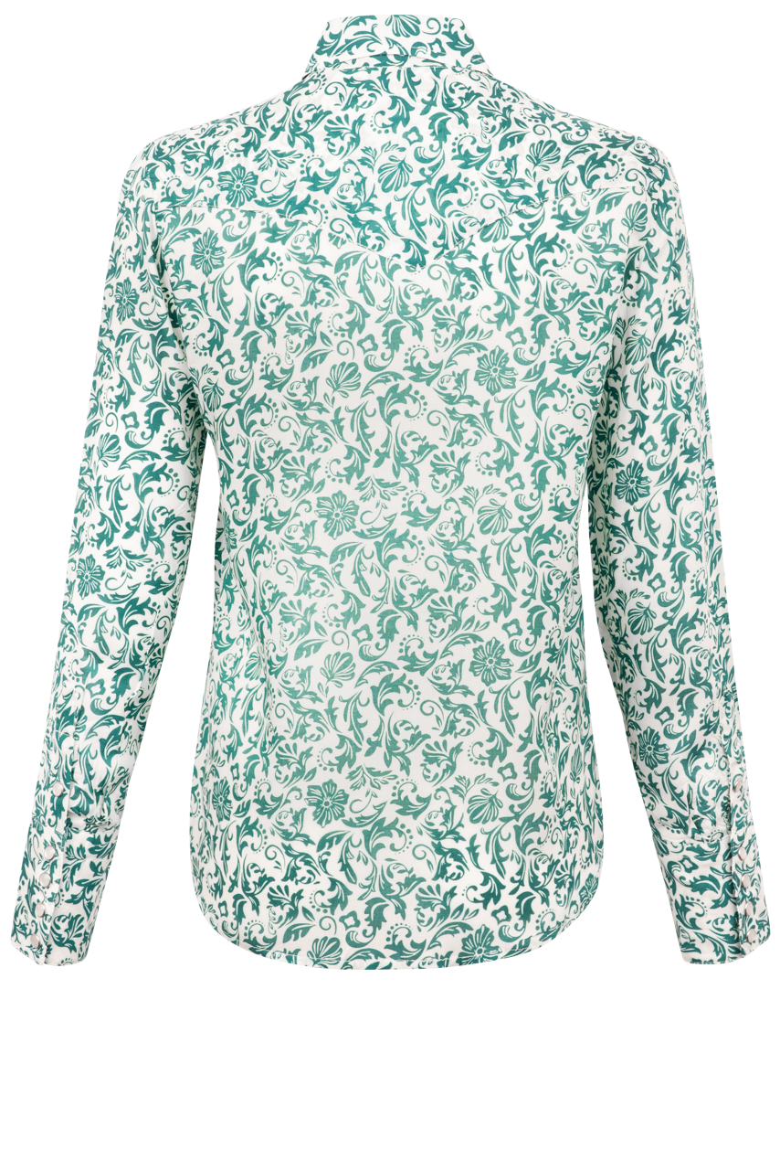 Stetson Women's Floral Jade Blouse