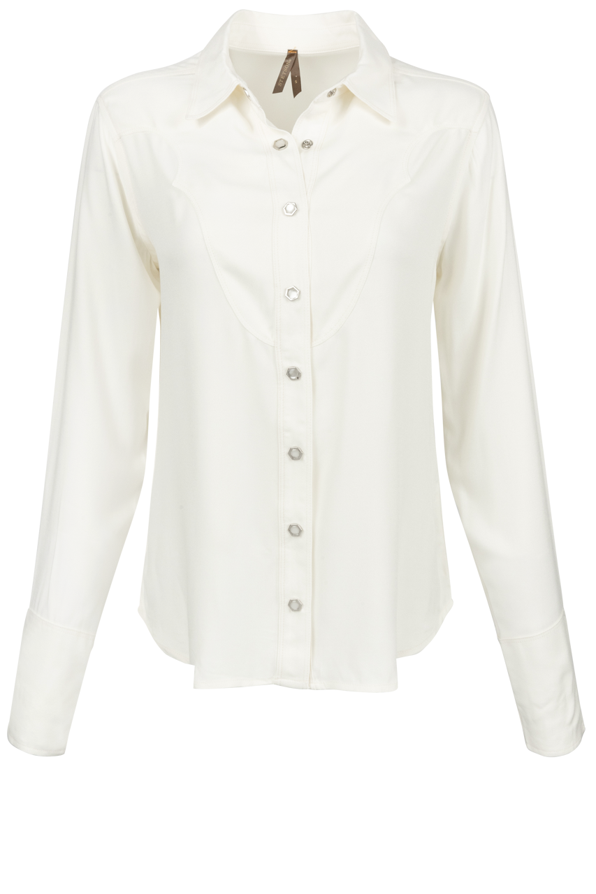 Stetson Women's Ivory Snap Front Blouse