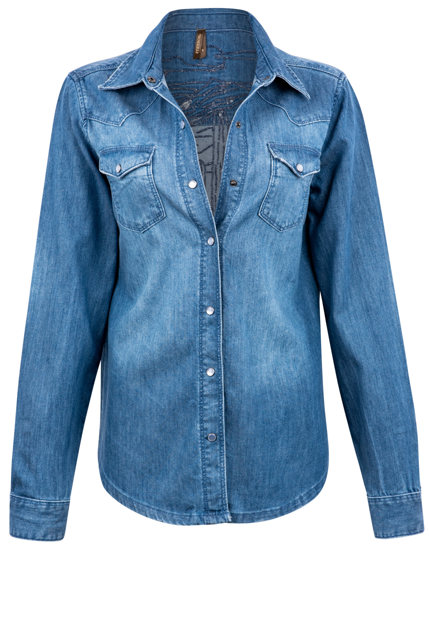 Stetson Women's Denim Boyfriend Blouse