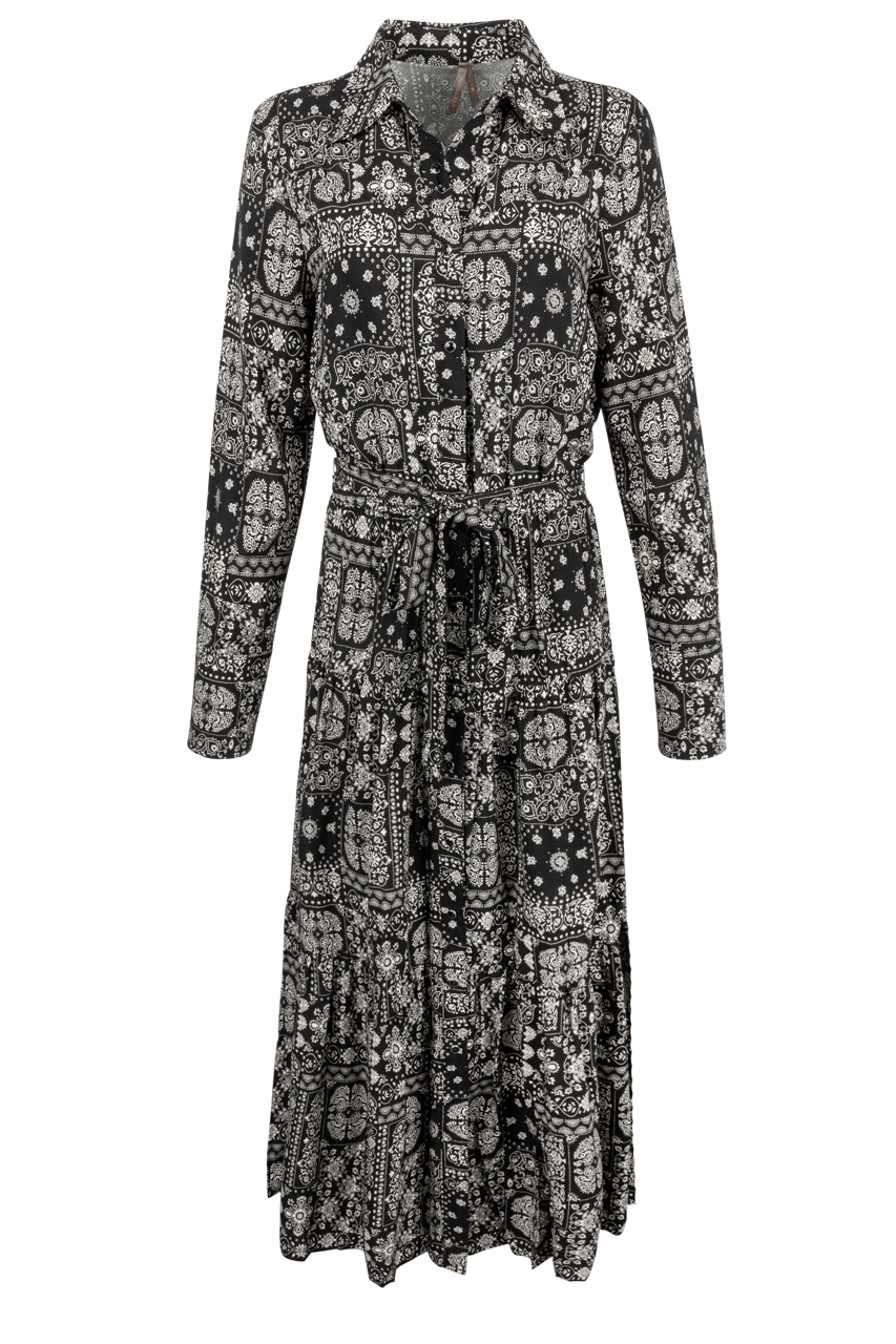 Stetson Women's Black Bandana Print Dress
