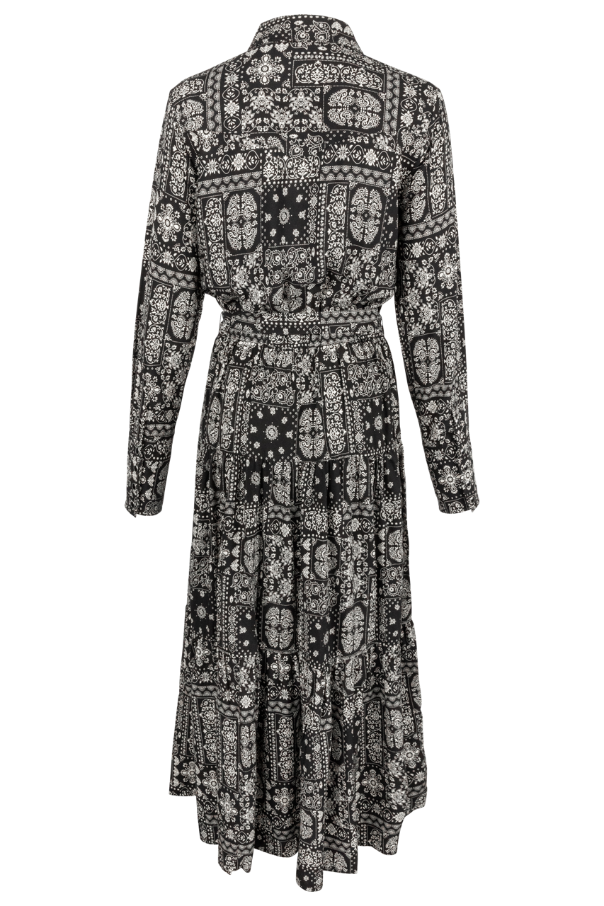 Stetson Women's Black Bandana Print Dress