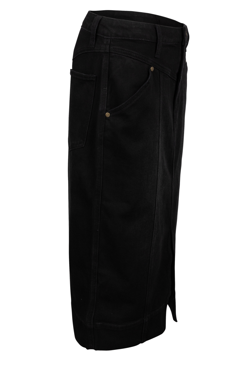 Stetson Women's Black Denim Maxi Skirt