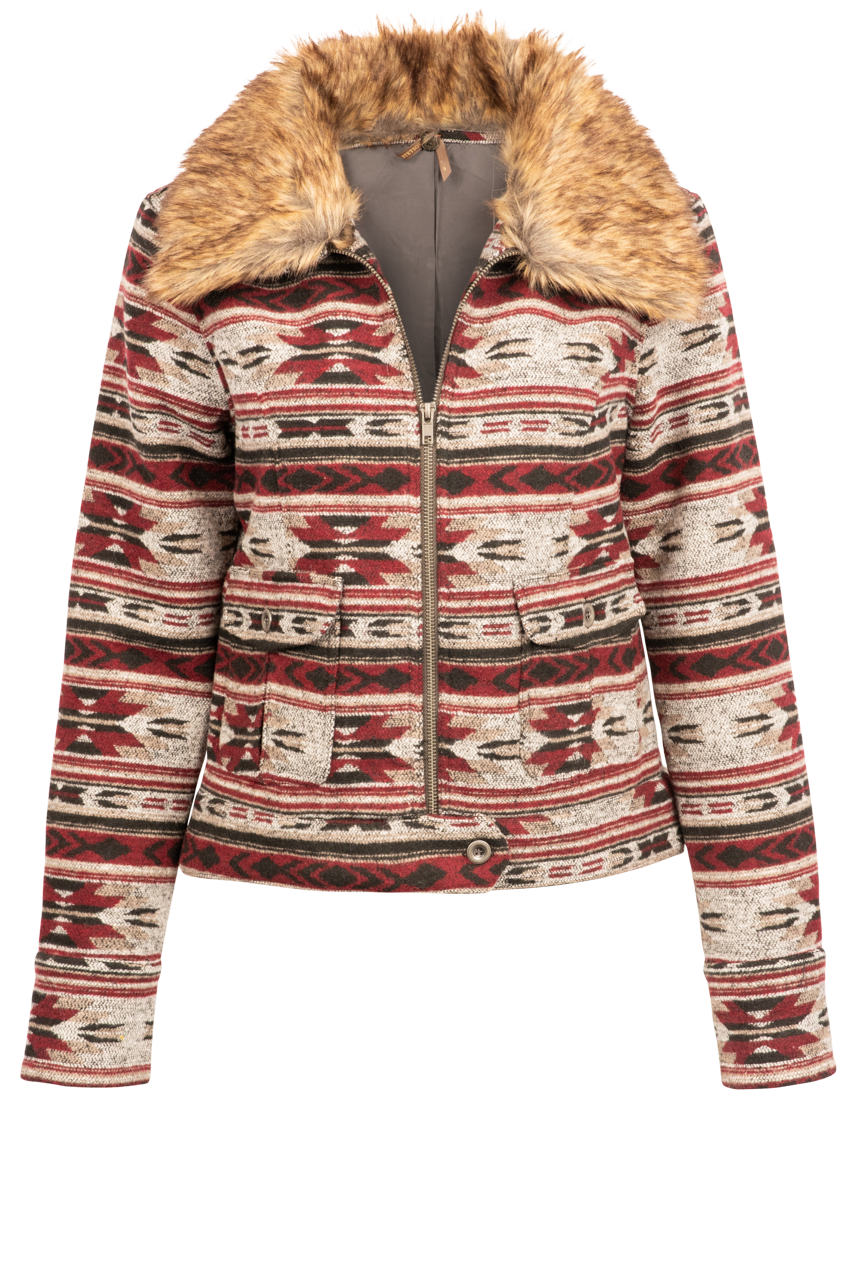 Stetson Women s Blanket Zip Front Western Jacket Pinto Ranch