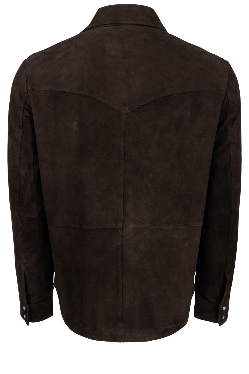 Stetson Men's Suede Shirt Jacket - Chocolate