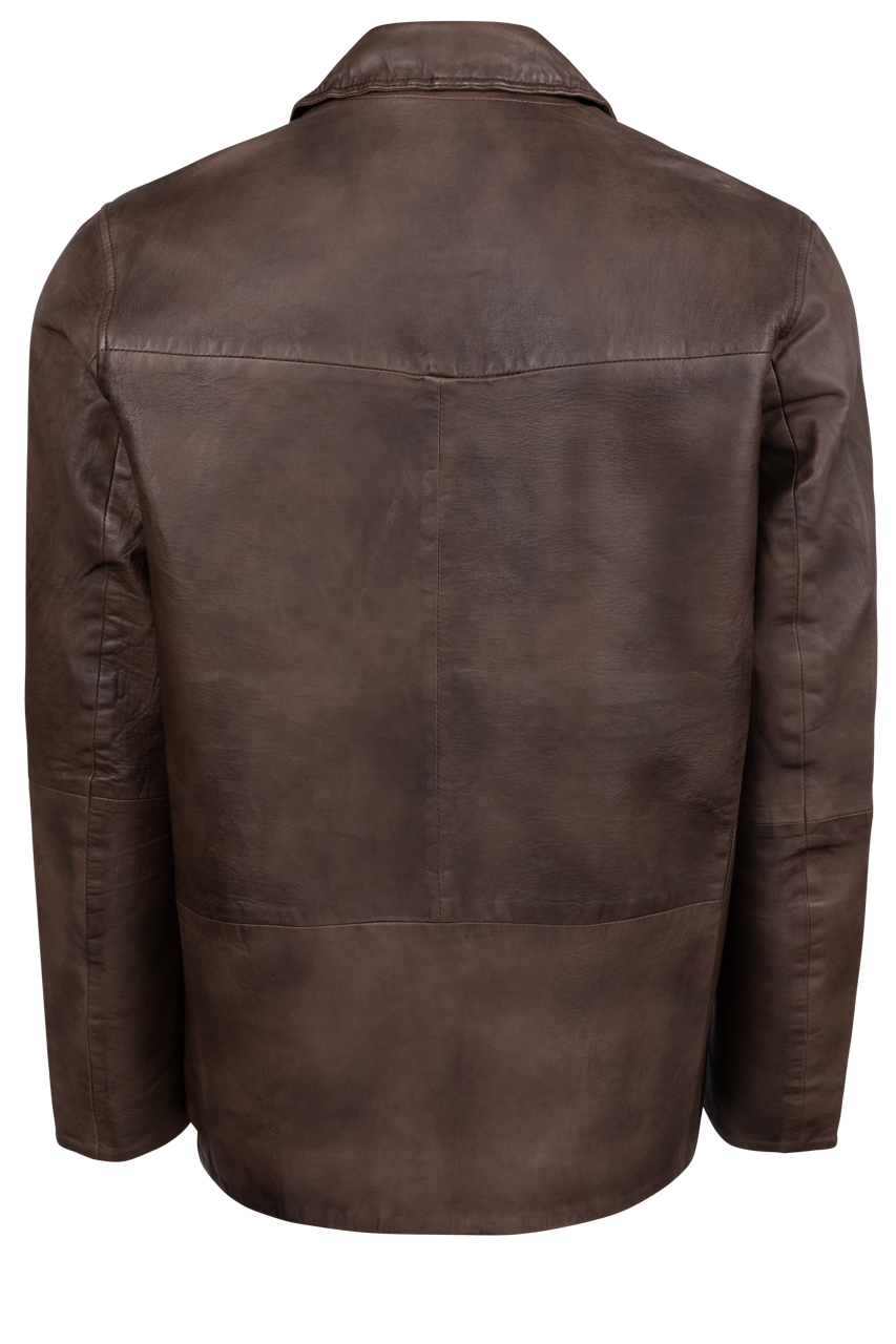 Stetson Men's Western Brown Leather Jacket