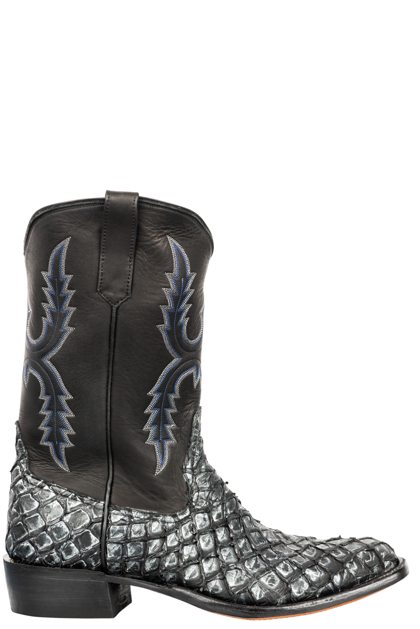 Rios of Mercedes Piraucu Cowboy Boots - Blue Steel