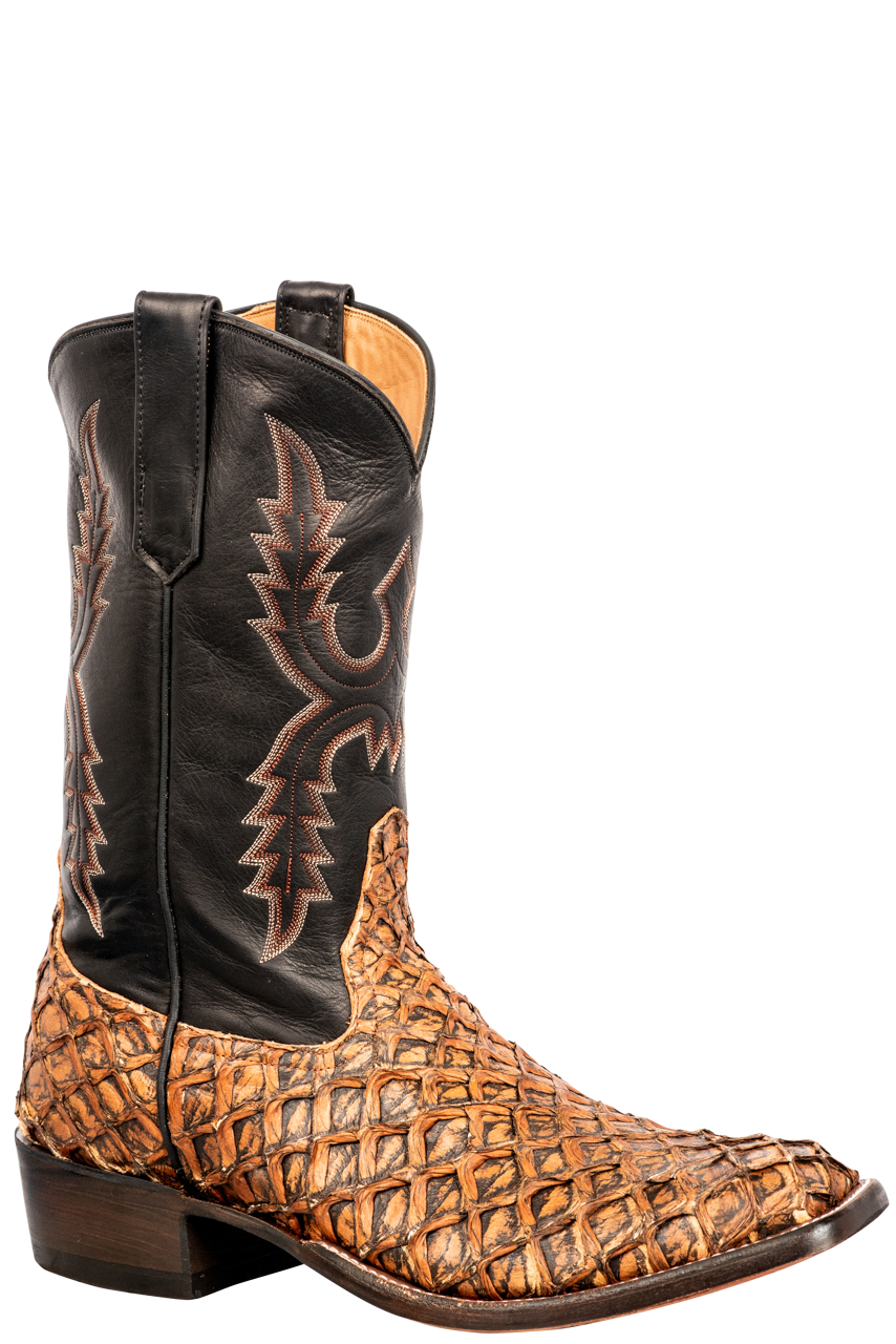 Rios Of Mercedes Men's Pirarucu Cowboy Boots - Ginger