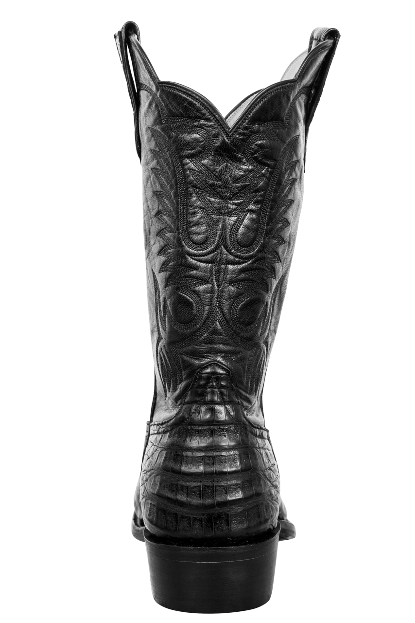 Rios of Mercedes Caiman Belly Cowboy Boots - Black