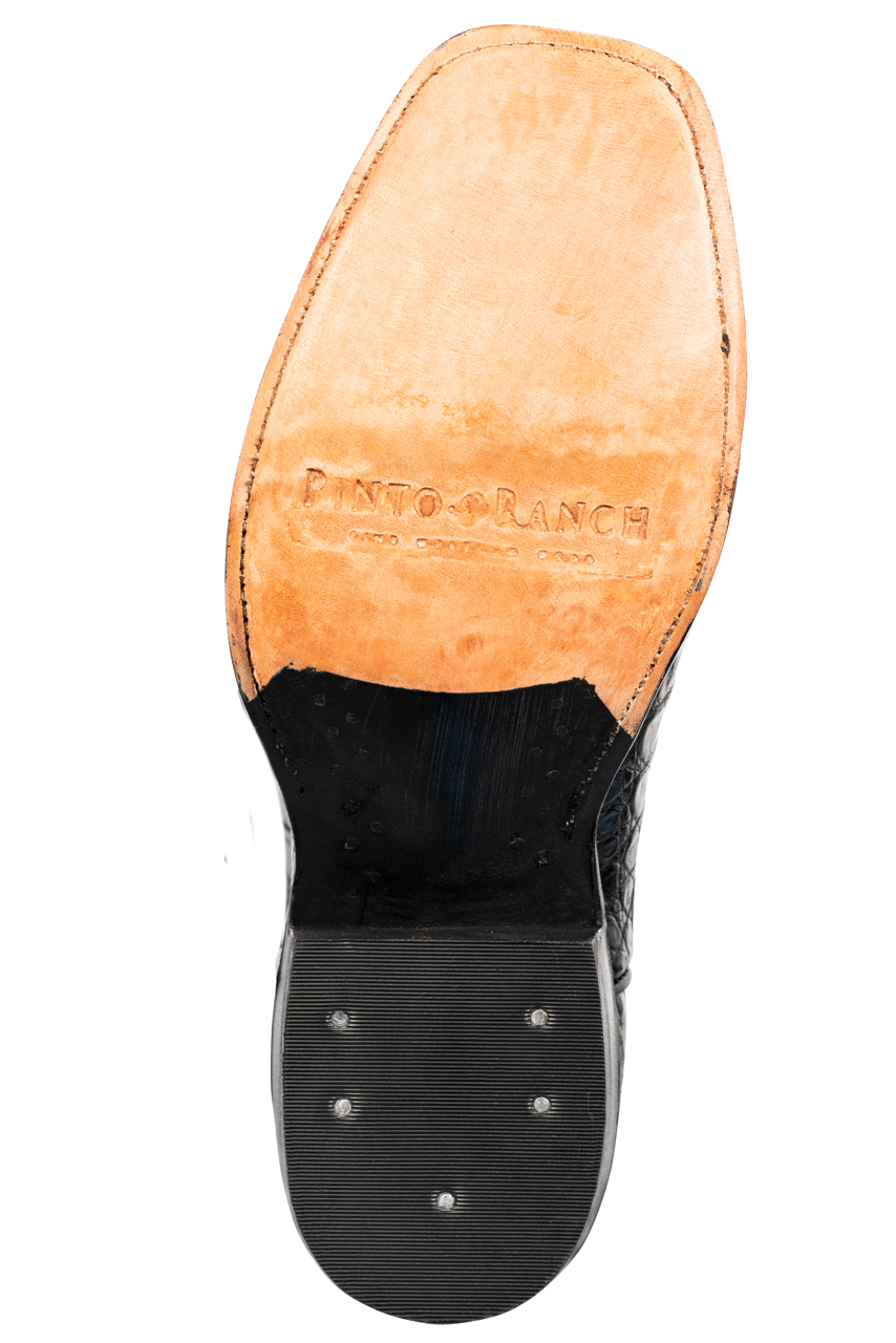 Rios of Mercedes Caiman Belly Cowboy Boots - Black