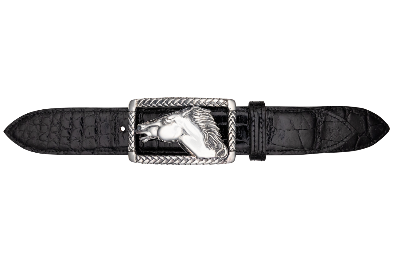 Jeff Deegan 1.5" Small Running Horse Trophy Buckle