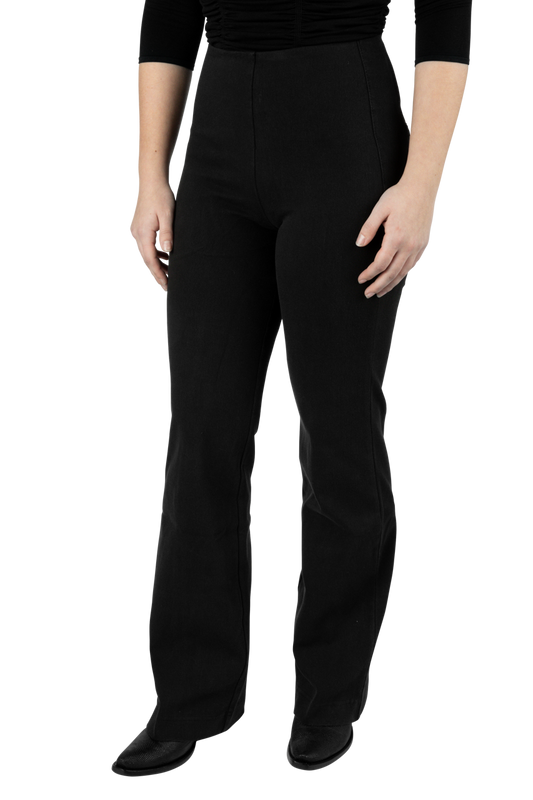 Lysse Solid Black Denim Trousers