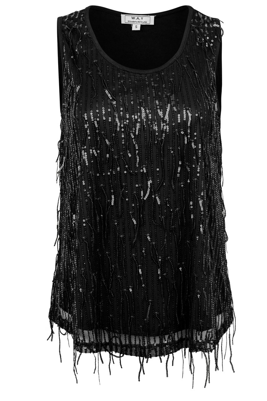 W.A.Y. Western Sequin Tank Top Pinto Ranch