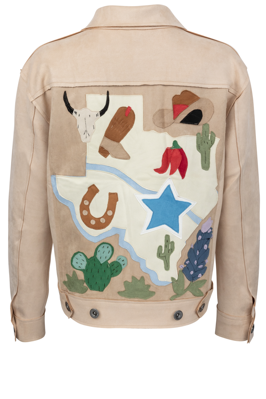 W.A.Y. Faux Suede Texas Western Jacket | Pinto Ranch