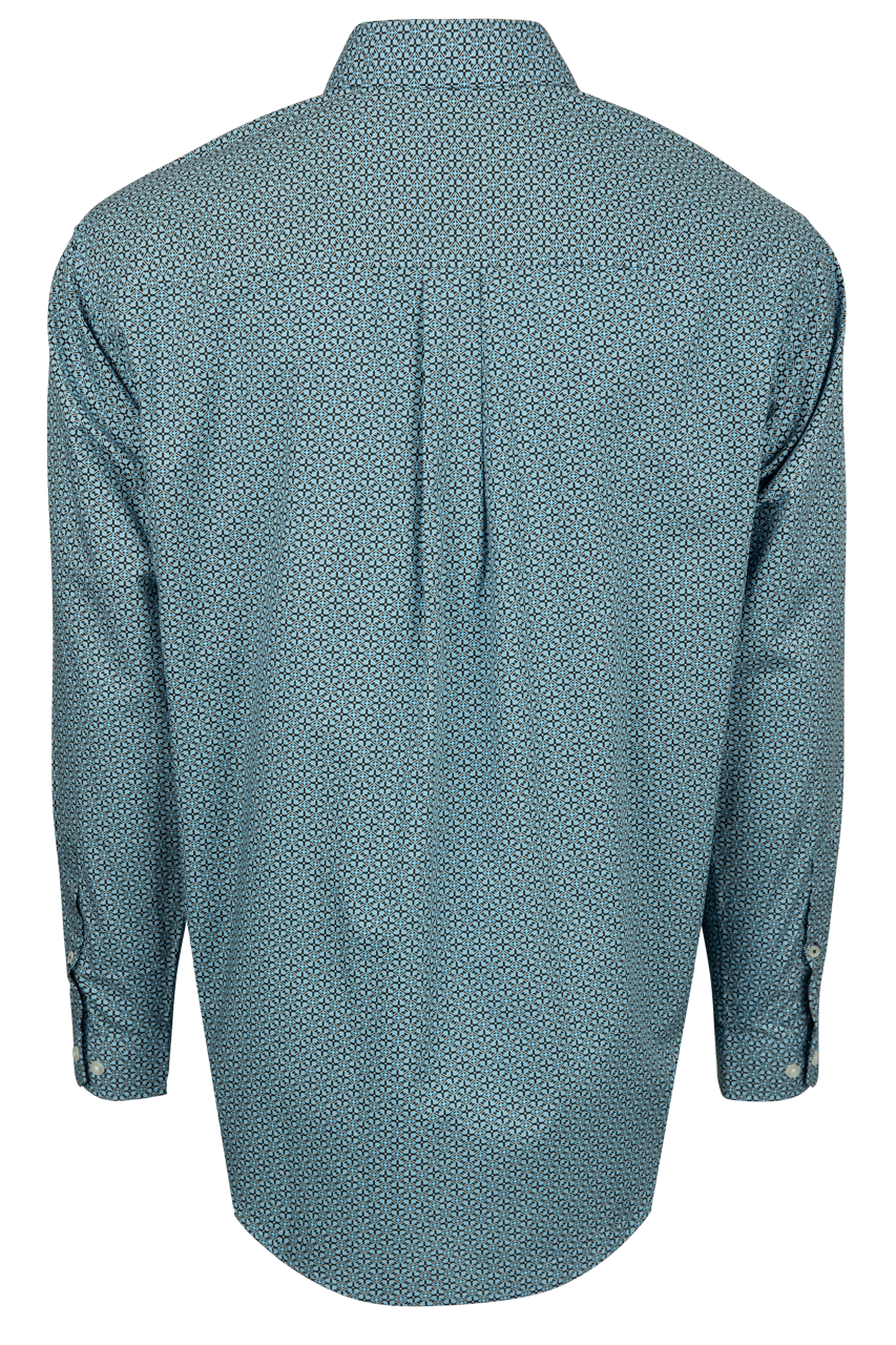 Cinch Diamond Grid Button Front Shirt
