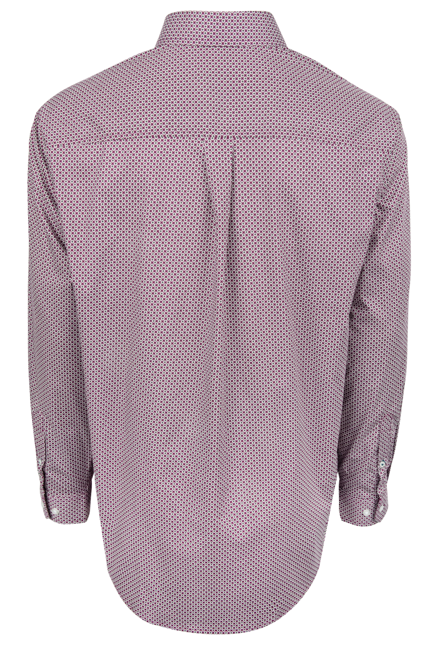 Cinch Foulard Print Button-Down Shirt - Purple