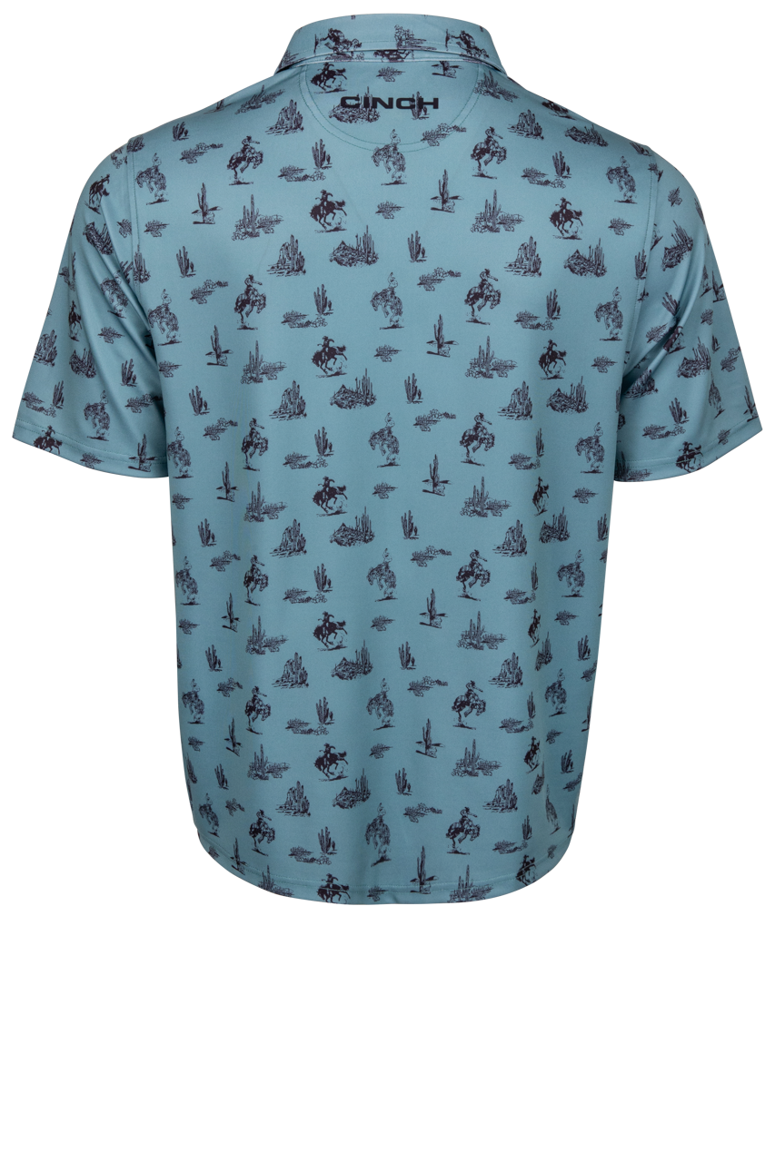 Cinch Desert Print Polo Shirt