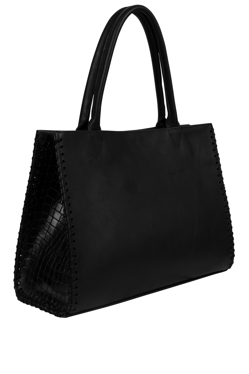 Juan Antonio Nubuck Leather Handbag