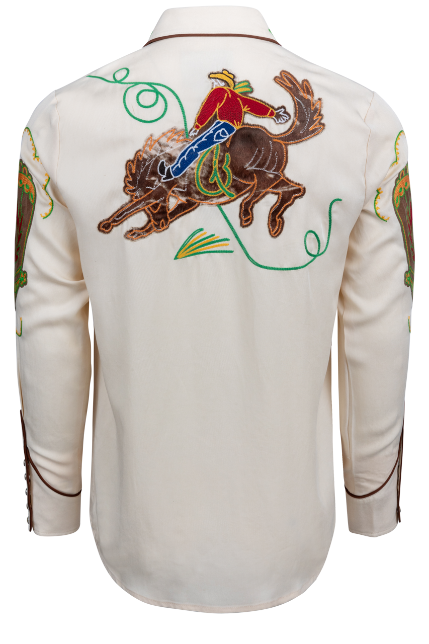 H Bar C Snap Front Calabasas Shirt - Off White