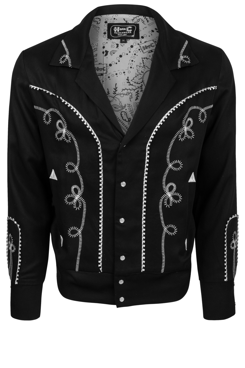 H Bar C Black/White Western Bolero Jacket | Pinto Ranch