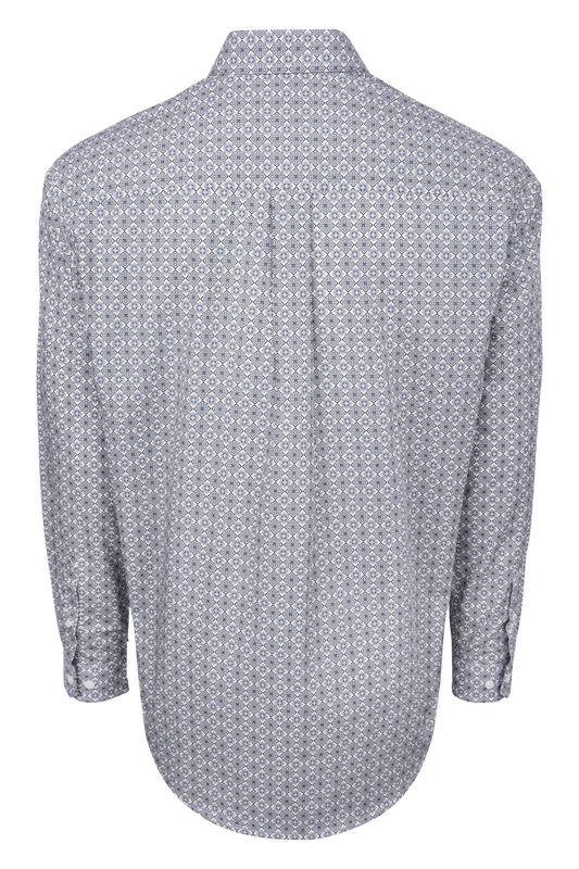 Cinch Foulard Print Button Down Shirt - Royal - alternate view